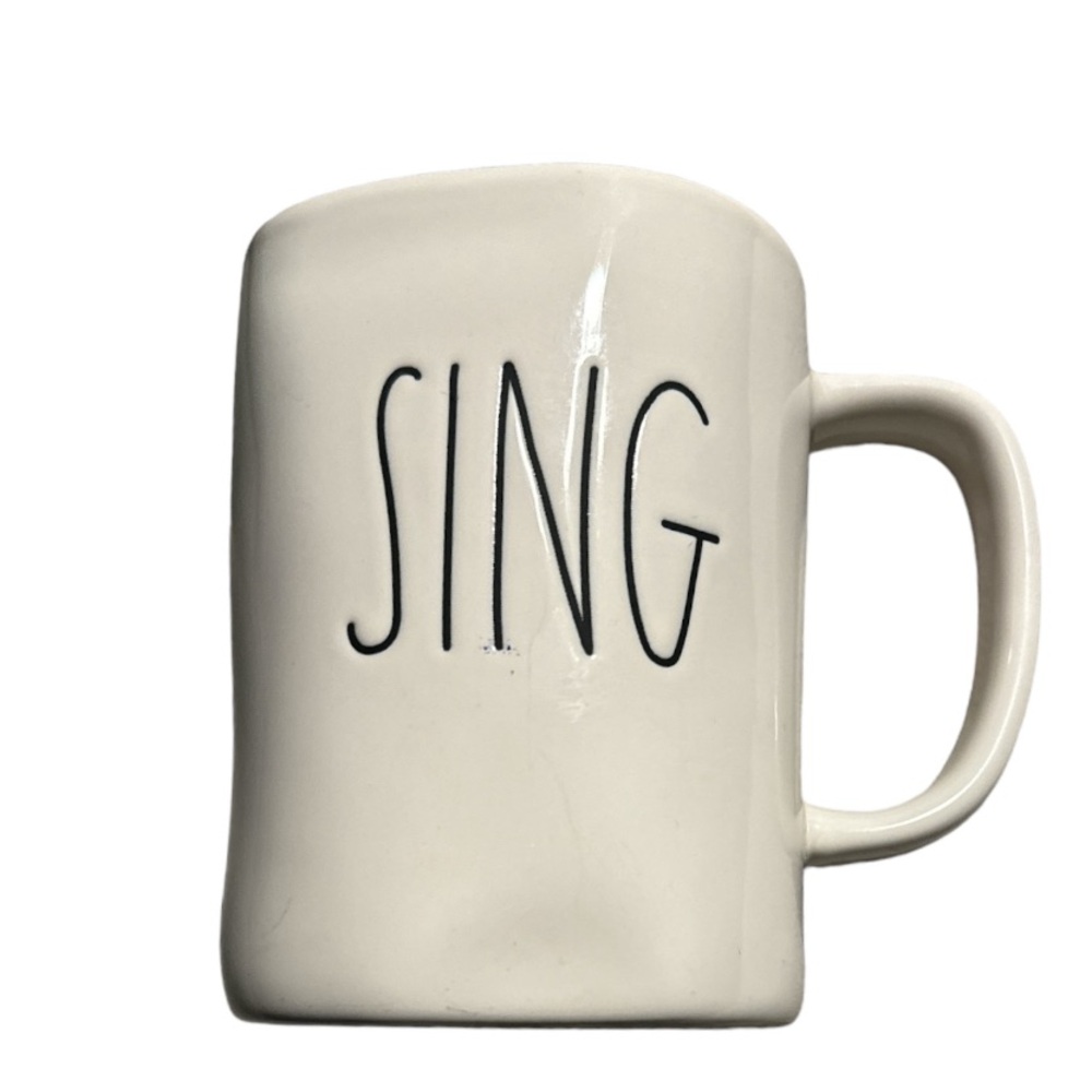 Rae Dunn 'SING' White Ceramic Mug